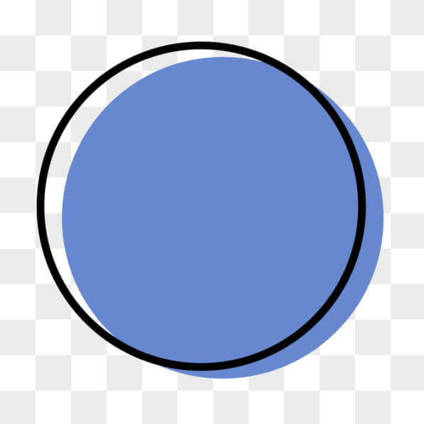 Download Blue Circle with Black Outline PNGs Online - Creative Fabrica