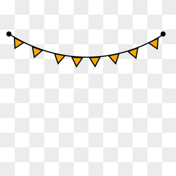 Yellow String Flags Download Yellow Bunting Flags Garland PNGs Online - Creative Fabrica