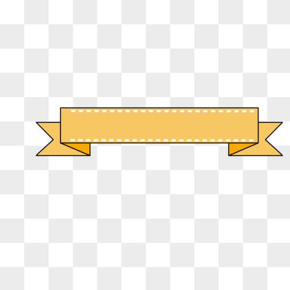 Yellow Ribbon Frameborder Download Yellow Ribbon with White Border PNGs Online - Creative Fabrica