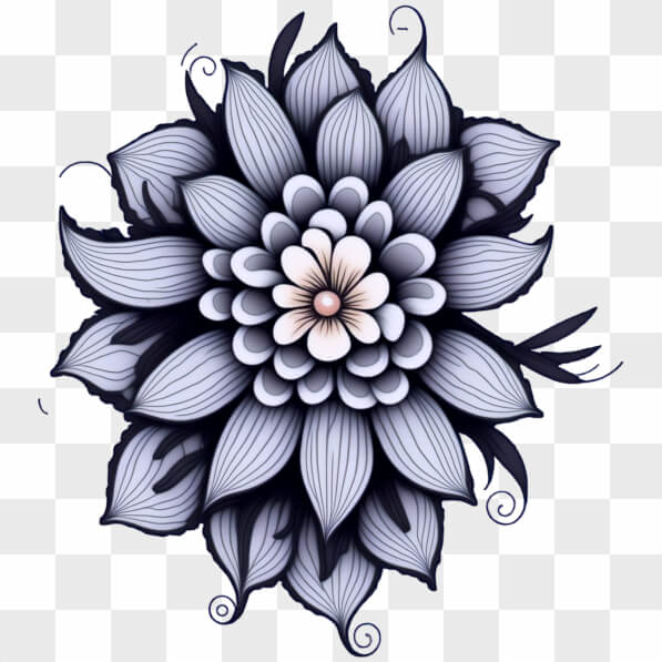 Download White and Blue Flower Design PNGs Online - Creative Fabrica