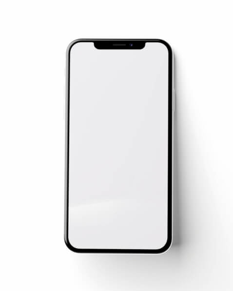 Download White Smartphone on Isolated White Background Mockups Online ...