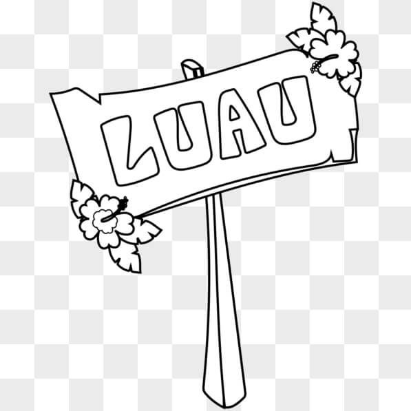Download Luau Coloring Page PNGs Online - Creative Fabrica