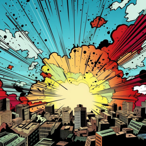 Explosão na Cidade no Estilo de Quadrinhos Planos de Fundo Explosão na Cidade no Estilo de Quadrinhos Planos de Fundo thumbnail
