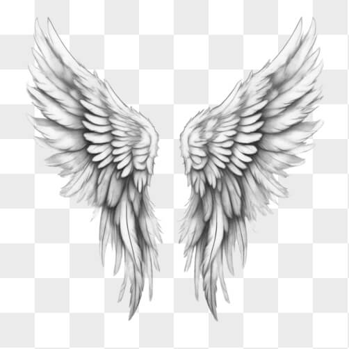 Download Black and White Angel Wings Tattoo Design Sketches Online ...