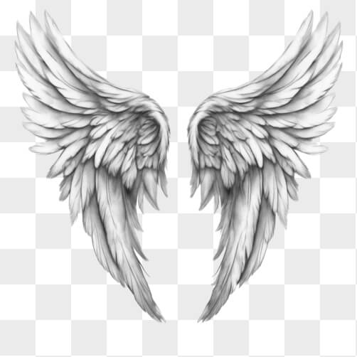 Download Black and White Angel Wings Tattoo Design Sketches Online ...