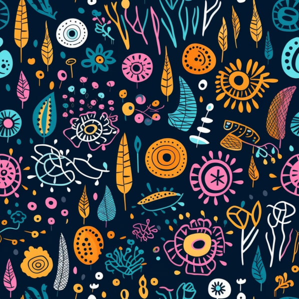 Patterned Thumbnail Download Colorful Hand-Drawn Floral Pattern Patterns Online - Creative ...