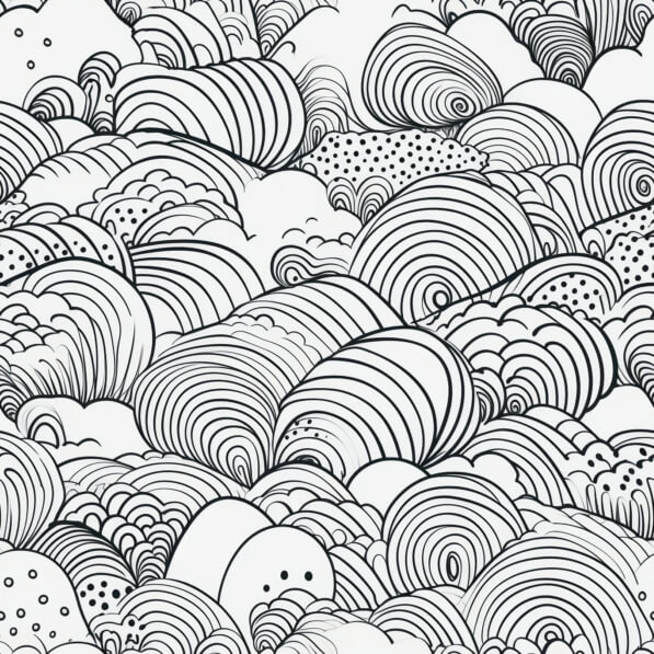 Download Black and White Seamless Pattern with Swirls Patterns Online ...