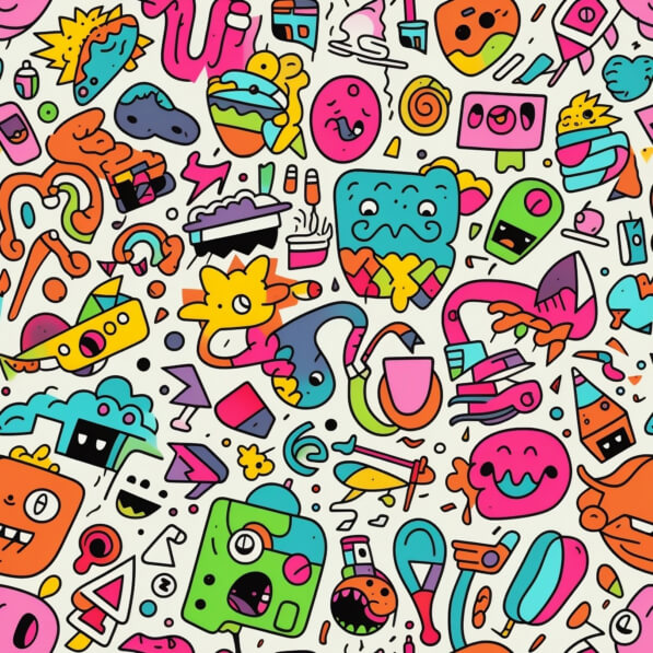 Download Colorful Doodles Seamless Pattern Patterns Online - Creative ...