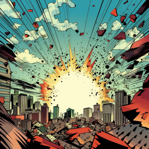 Ilustração no Estilo de Quadrinhos de Explosão na Cidade Planos de Fundo Ilustração no Estilo de Quadrinhos de Explosão na Cidade Planos de Fundo thumbnail