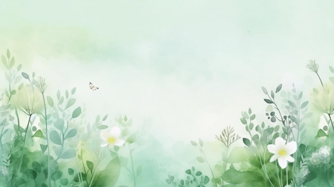 Download Watercolor Background with White Flowers and Green Grass ...