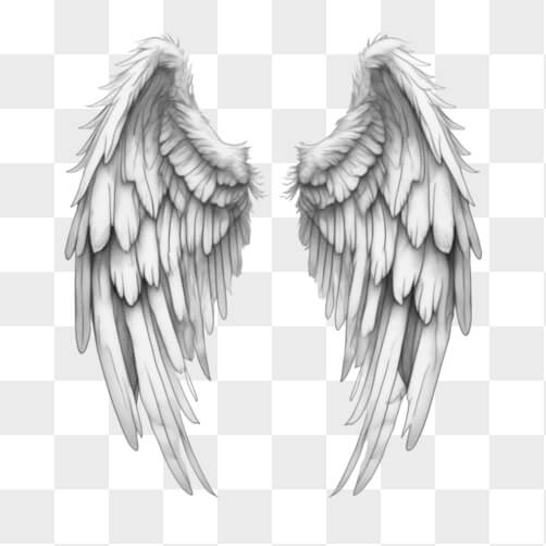 Download Black and White Angel Wings Tattoo Design Sketches Online ...