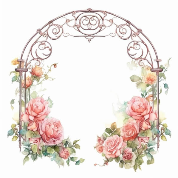 Pink Roses Cute Arch Download Floral Arch Decoration with Pink Roses Backgrounds Online ...