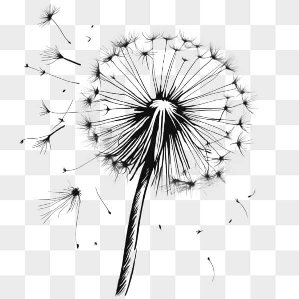 descarga-dibujo-de-diente-de-le-n-en-blanco-y-negro-bocetos-en-l-nea
