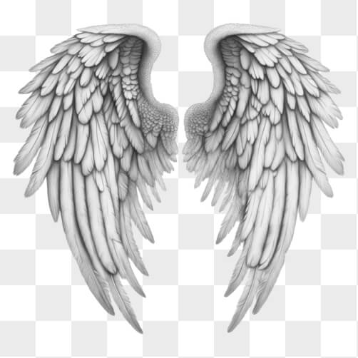 Download Black and White Angel Wings Tattoo Drawing Sketches Online ...