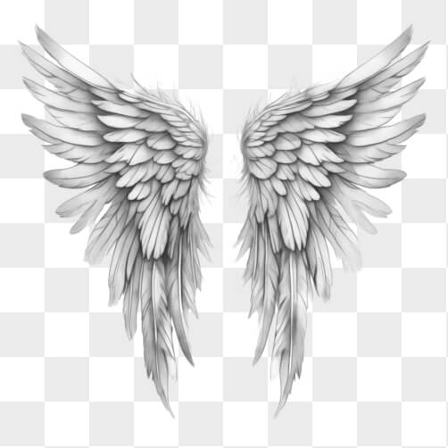 Download Black and White Angel Wings Tattoo Design Sketches Online ...