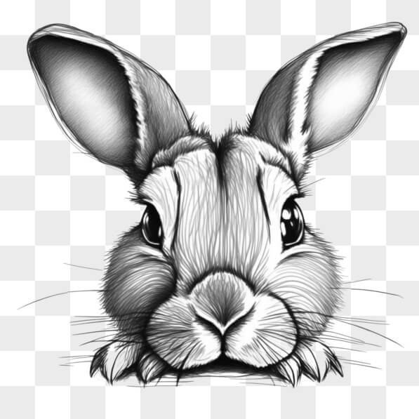 Download Adorable Bunny Rabbit Drawing Sketches Online - Creative Fabrica