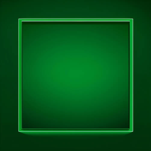 Green Square Frame with Empty Space