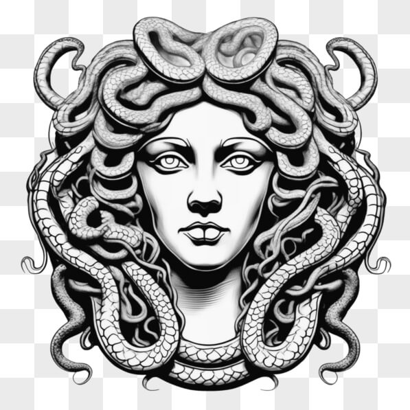 Download Medusa Illustration: Symbol of Ancient Power Sketches Online ...