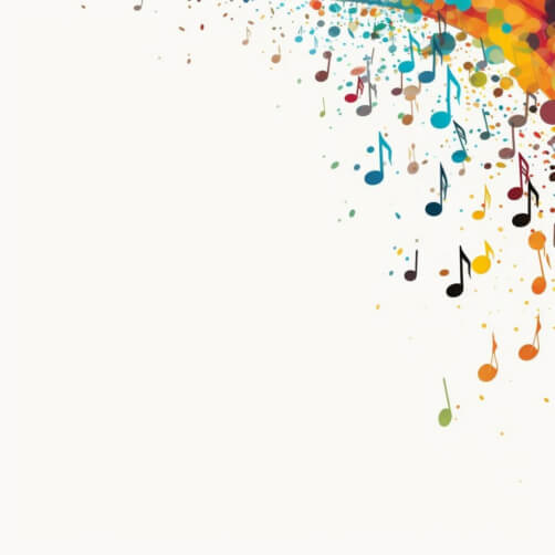 Download Colorful Background with Musical Notes and Treble Clefs ...
