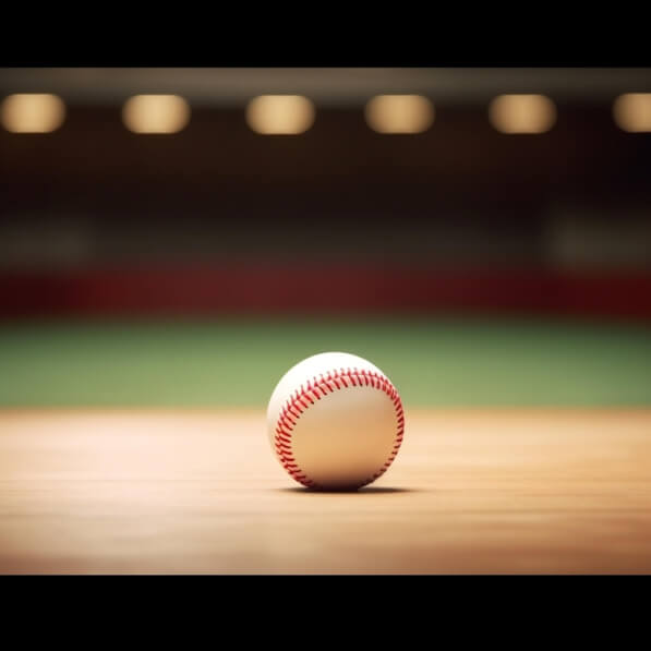 Download White Baseball in Motion at Indoor Baseball Stadium ...