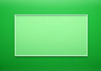 Empty Frame on Green Background