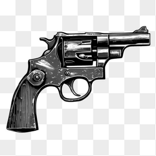 Vintage Revolver Drawing Sketches thumbnail