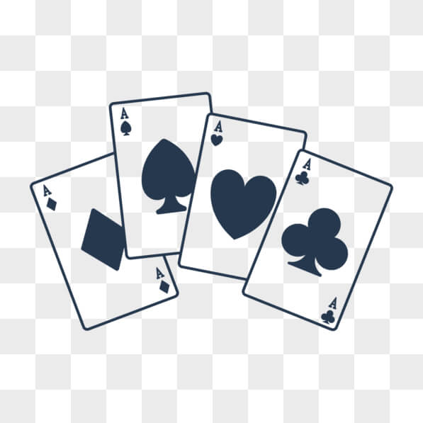 Download Playing Cards Set with Ace, King, Queen, Jack, and Spades PNG