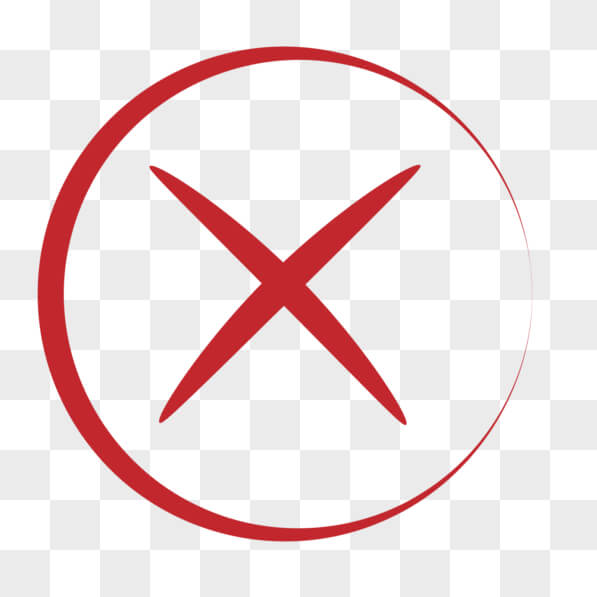 Download Red Circle with X Symbol PNGs Online Creative Fabrica