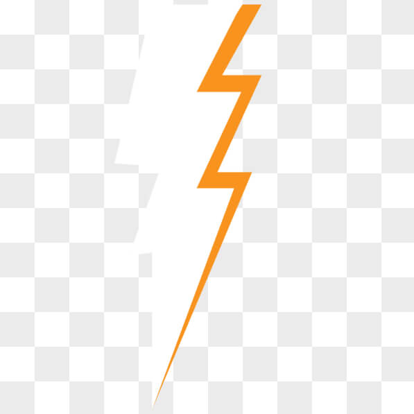 Télécharger Éclair orange sur fond blanc PNGs En Ligne - Creative Fabrica