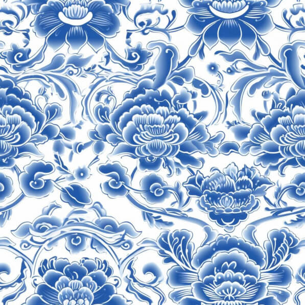 Download Blue and White Floral Pattern Patterns Online - Creative Fabrica