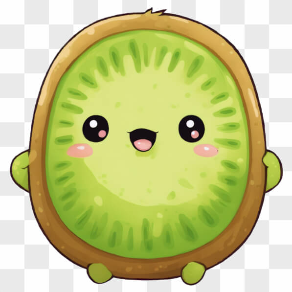 Download Kawaii Kiwi Fruit Character Kawaii online op Creative Fabrica