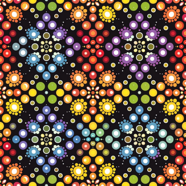 Download Colorful Circles Abstract Pattern on Black Background Patterns ...