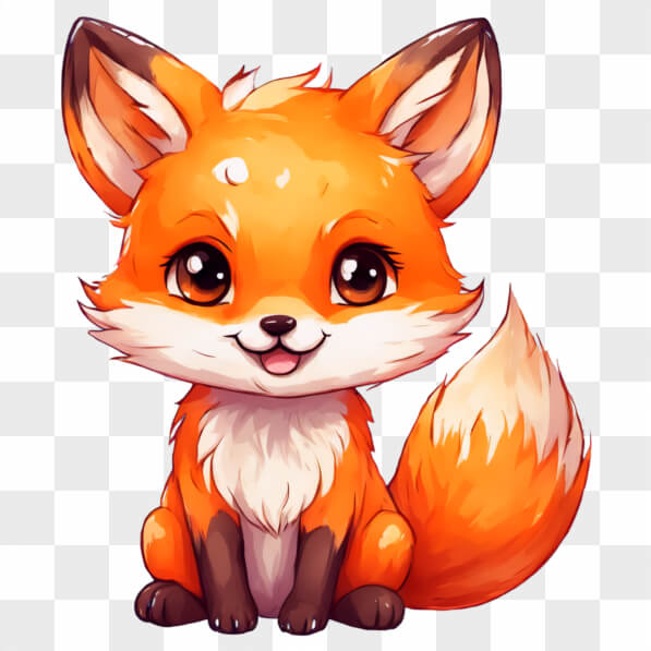 Descarga Imagen Educativa de Zorro Kawaii En Línea - Creative Fabrica