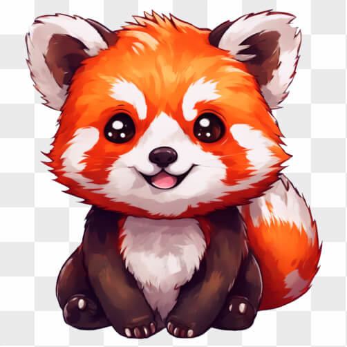 Download Kawaii Red Panda Cartoon Illustration Online Creative Fabrica