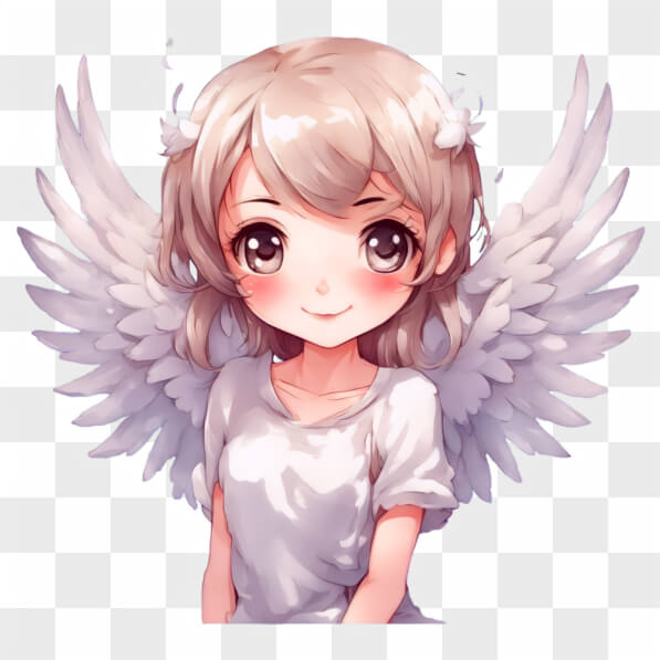 Download Kawaii Anime Girl with Angel Wings Kawaii Online - Creative ...