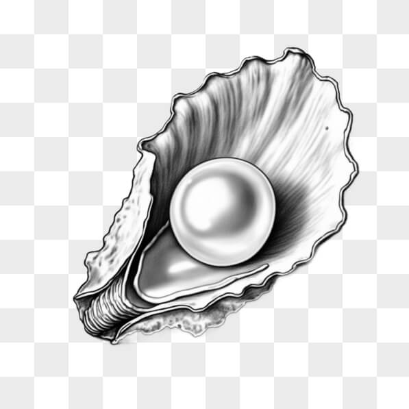 descarga-dibujo-en-blanco-y-negro-de-una-perla-en-una-concha-de-ostra