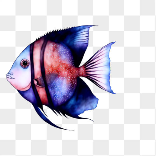 Colorful Angel Fish Swimming in Dark Waters Patterns Colorful Angel Fish Swimming in Dark Waters Patterns thumbnail