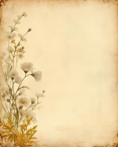 Download Vintage Old-Fashioned Paper with Floral Pattern and White ...