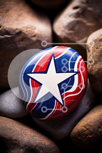 Download Red, White, and Blue Star-Shaped Rock Stockphotos Online ...