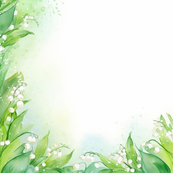 Download Lily of the Valley Background with Green Leaves and White ...