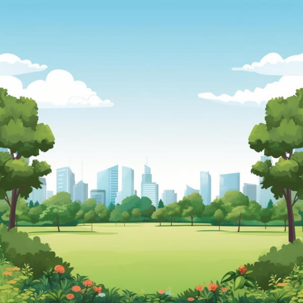 Download Green Park with Trees and Flowers Backgrounds Online ...
