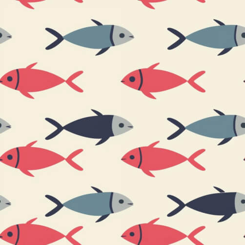 Download Seamless Fish Pattern on Orange Background Patterns Online ...