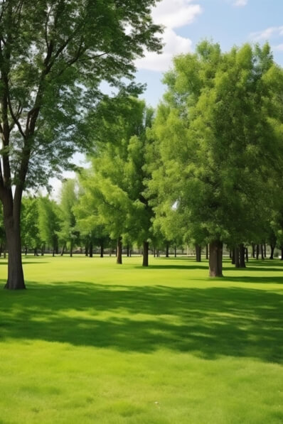 Download Lush Green Park with Trees and Benches Backgrounds Online ...