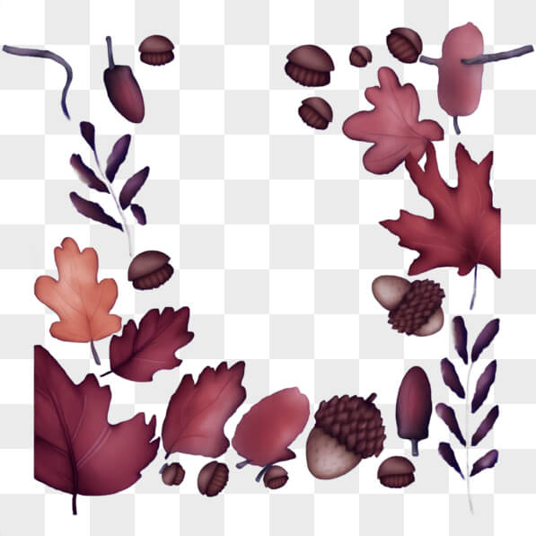 Download Autumn Leaves and Fall Items in the Shape of Letter U PNGs ...