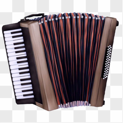 Download Red and Black Accordion - Traditional Musical Instrument PNGs ...