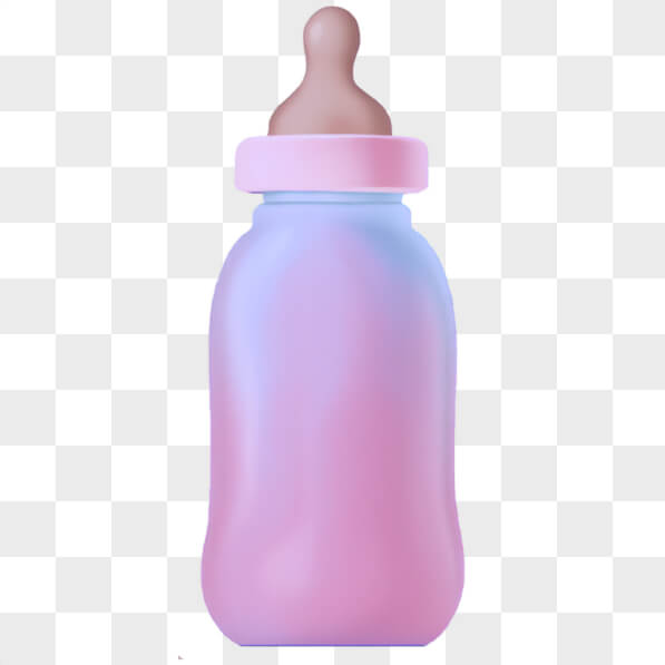 Download Pink and Blue Baby Bottle PNGs Online - Creative Fabrica