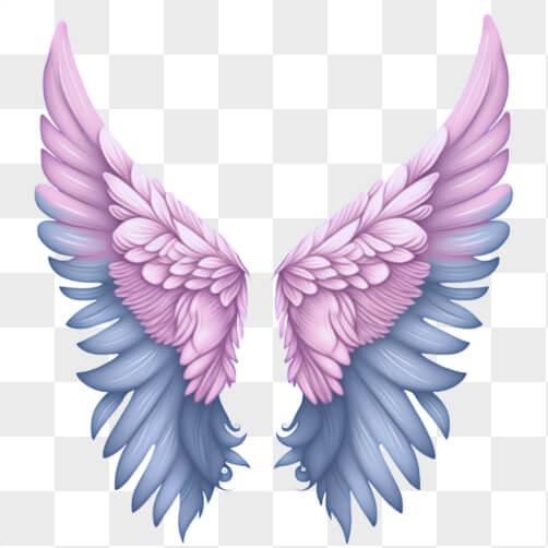 Pink and Blue Wings