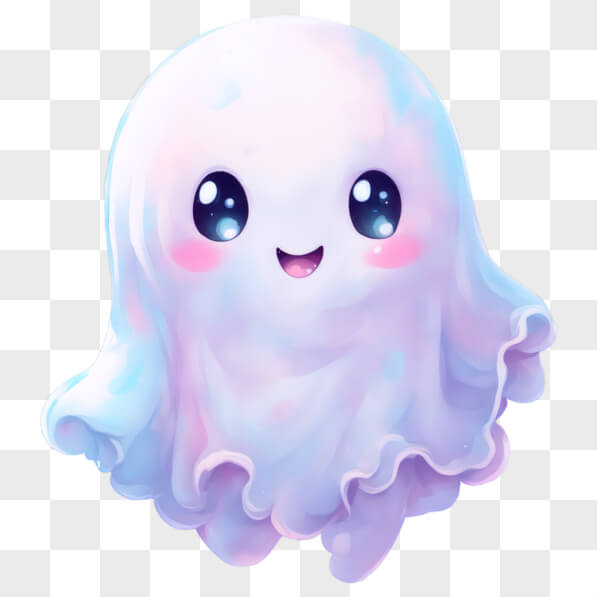 Download Kawaii White Ghost with Pink Eyes and Blue Lips Kawaii Online ...
