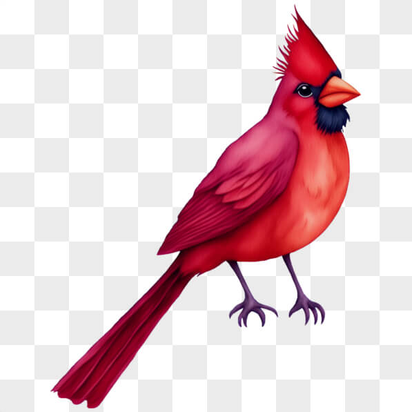 Download Red Cardinal Bird Perched and Ready to Fly PNGs Online ...