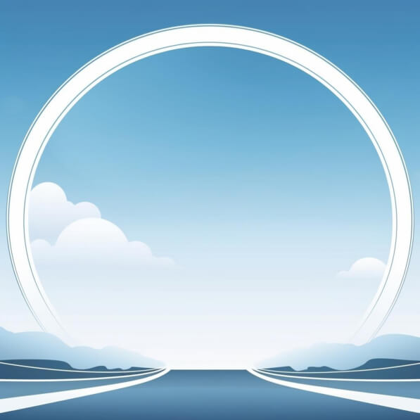 Download Abstract Circular Frame with Empty Road and Sky Background ...